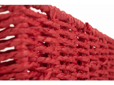 LARGE RED PAPER ROPE TRAY