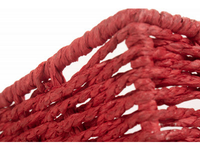 EXTRA LARGE RED PAPER ROPE TRAY
