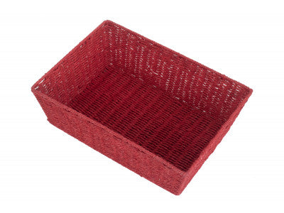 EXTRA LARGE RED PAPER ROPE TRAY