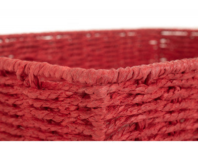 EXTRA LARGE RED PAPER ROPE TRAY