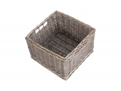 MEDIUM SQUARE ANTIQUE WASH UNLINED STORAGE BASKET