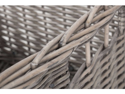 MEDIUM SQUARE ANTIQUE WASH UNLINED STORAGE BASKET