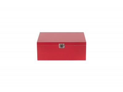 14" RED WOODEN BOX
