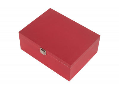 14" RED WOODEN BOX