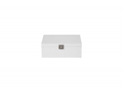 12" WHITE WOODEN BOX
