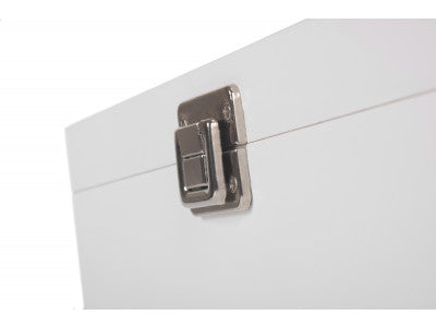 12" WHITE WOODEN BOX