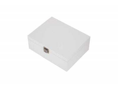 12" WHITE WOODEN BOX
