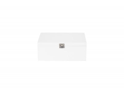 14" WHITE WOODEN BOX