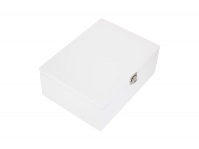 14" WHITE WOODEN BOX