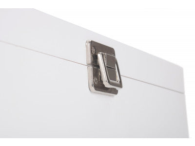 14" WHITE WOODEN BOX