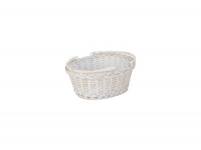 SMALL WHITE SWING HANDLE SHOPPER