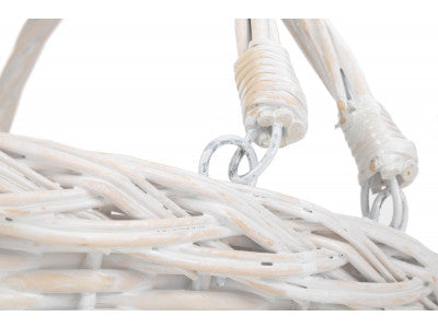 SMALL WHITE SWING HANDLE SHOPPER