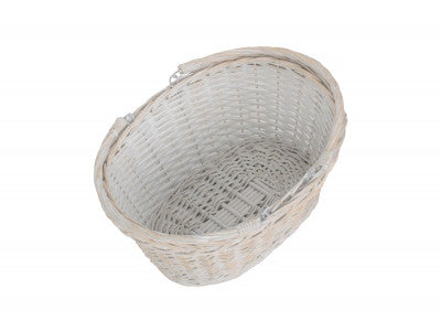 MEDIUM WHITE SWING HANDLE SHOPPER