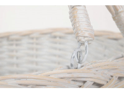 MEDIUM WHITE SWING HANDLE SHOPPER