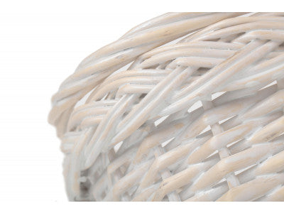 MEDIUM WHITE SWING HANDLE SHOPPER