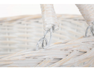 LARGE WHITE SWING HANDLE SHOPPER