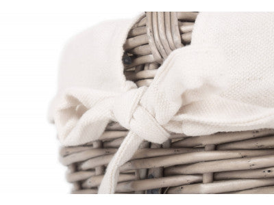 SMALL ANTIQUE WASH BATHROOM SHOPPER - LINED