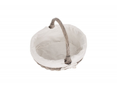 LARGE ANTIQUE WASH BATHROOM SHOPPER - LINED