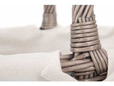 LARGE ANTIQUE WASH BATHROOM SHOPPER - LINED