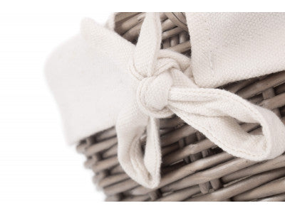 LARGE ANTIQUE WASH BATHROOM SHOPPER - LINED