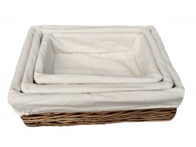 MEDIUM LINED ANTIQUE WASH STRAIGHT SIDED TRAY