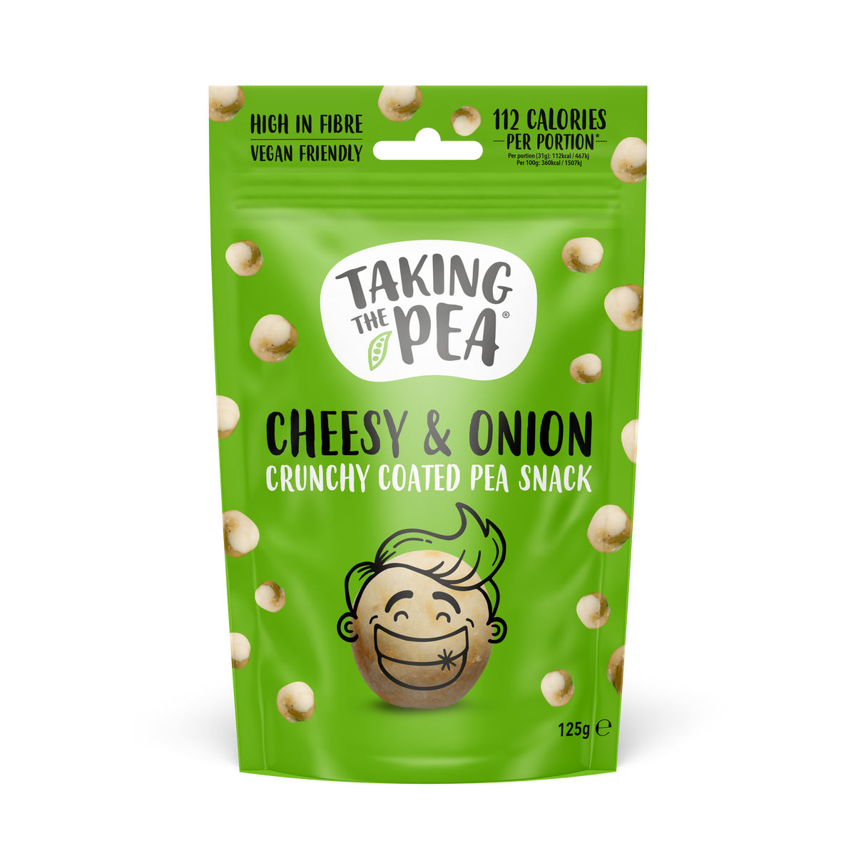 Taking The Pea Cheesy & Onion Crunchy Coated Pea Snack (125g)