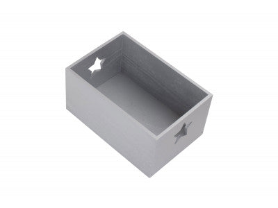 SILVER STAR CUT-OUT WOODEN BOX