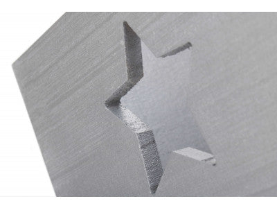 SILVER STAR CUT-OUT WOODEN BOX
