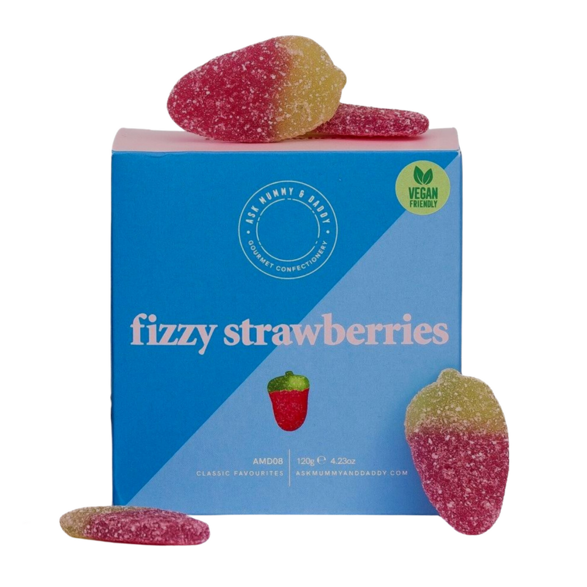 Ask Mummy & Daddy  Fizzy Strawberries (120g)