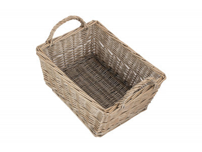 LARGE ANTIQUE WASH HANDLED STORAGE SOLUTION - UNLINED