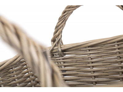 LARGE ANTIQUE WASH HANDLED STORAGE SOLUTION - UNLINED