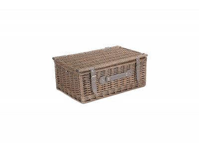4 PERSON GREY TWEED HAMPER