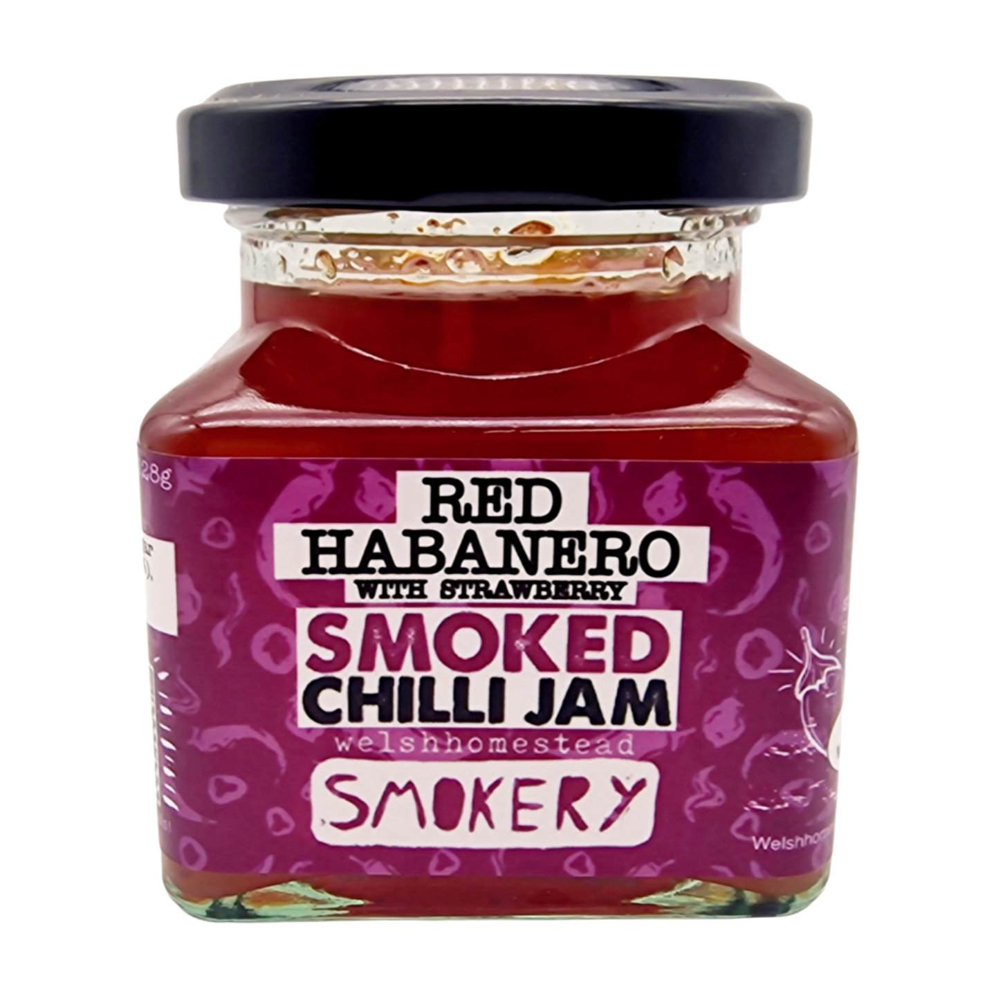 Welshhomestead Smokery Red Habanero & Strawberry Smoked Chilli Jam (128g)