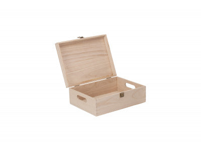 12" UNVARNISHED WOODEN BOX