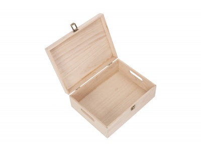 12" UNVARNISHED WOODEN BOX