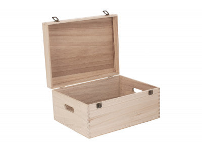 16" UNVARNISHED WOODEN BOX