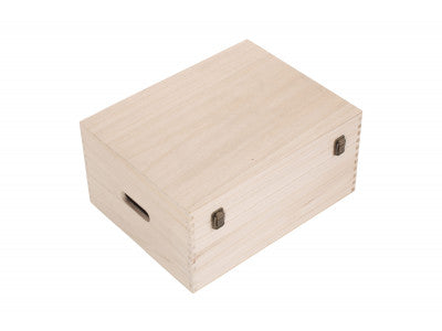 16" UNVARNISHED WOODEN BOX