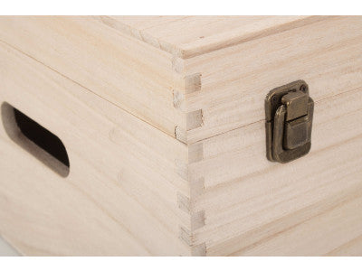 16" UNVARNISHED WOODEN BOX