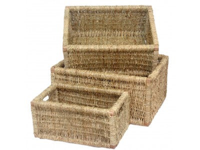 EXTRA LARGE SEAGRASS STORAGE BASKET