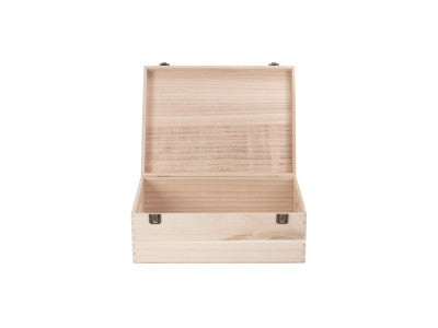 14" UNVARNISHED WOODEN BOX