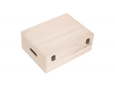 14" UNVARNISHED WOODEN BOX