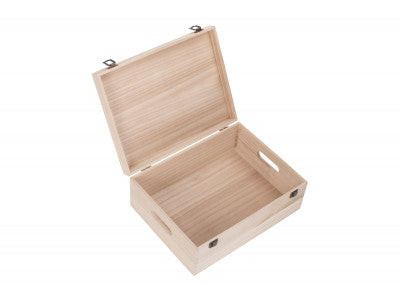 14" UNVARNISHED WOODEN BOX
