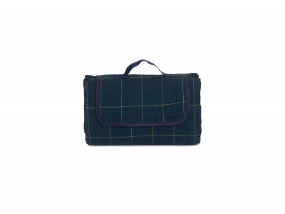 LUXURY BLUE TWEED PICNIC BLANKET