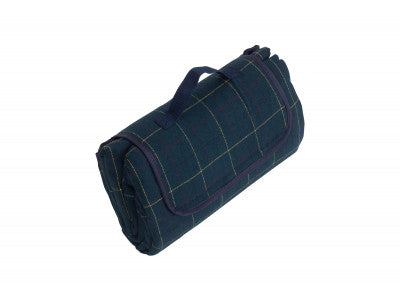 LUXURY BLUE TWEED PICNIC BLANKET