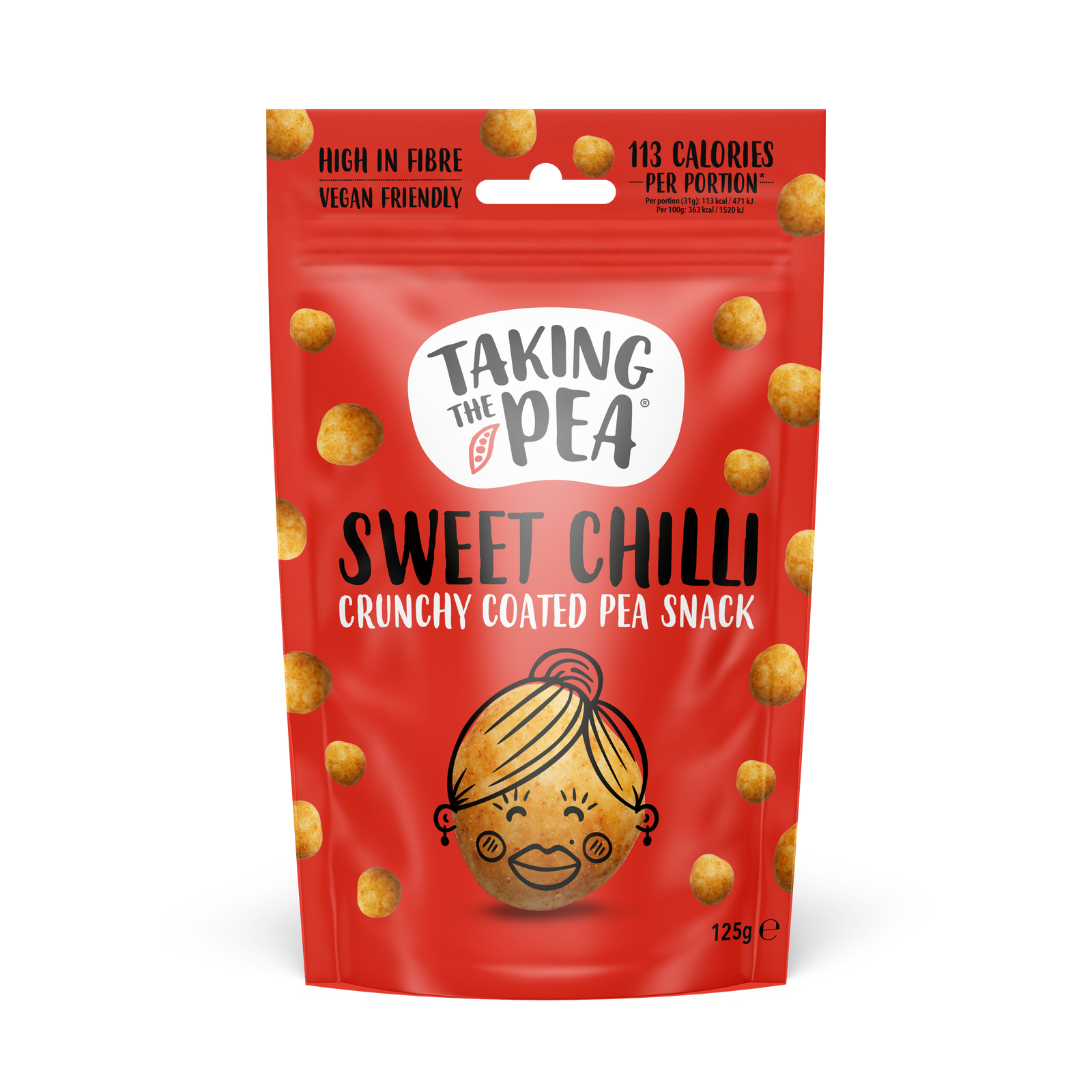 Taking The Pea Sweet Chilli Crunchy Coated Pea Snack (125g)