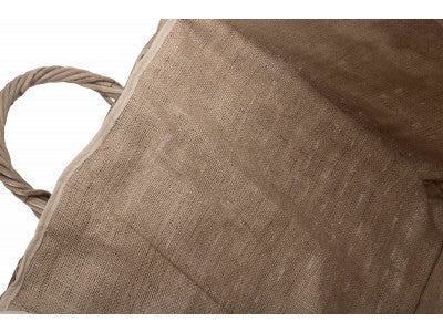 LARGE WHEELED RATTAN CORDURA LINED LOG BASKET