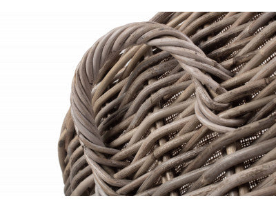 GRAND RATTAN CORDURA LINED LOG BASKET