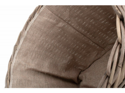 GRAND RATTAN CORDURA LINED LOG BASKET