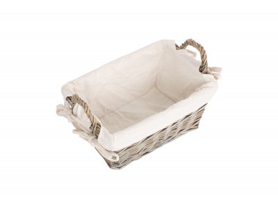 SMALL ANTIQUE WASH HANDLED STORAGE SOLUTION - LINED