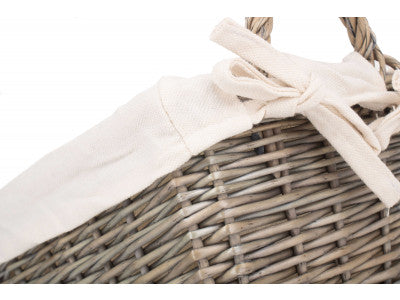 SMALL ANTIQUE WASH HANDLED STORAGE SOLUTION - LINED